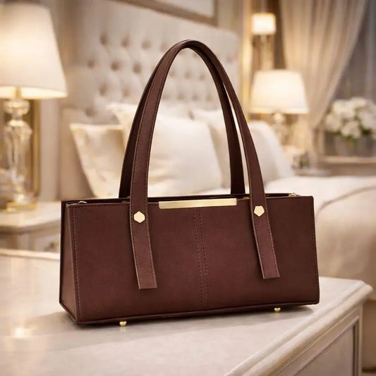 Brown Leather Shoulder Bag for Women