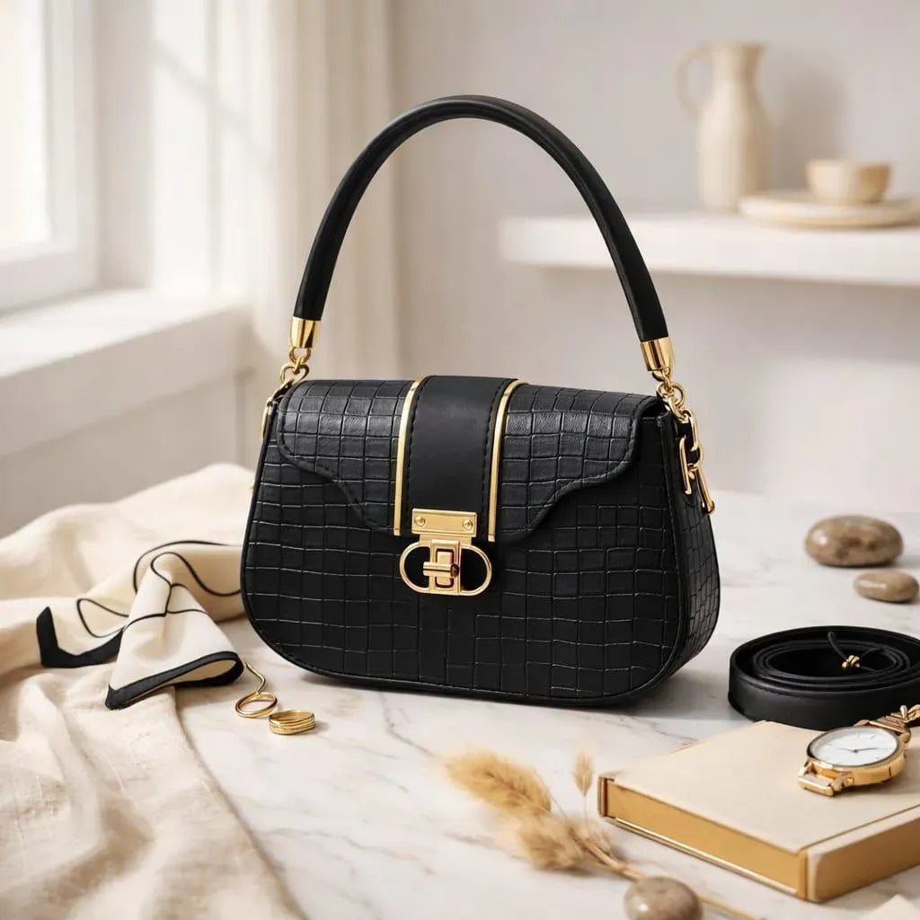 Women's Leather Plain Shoulder Bag
