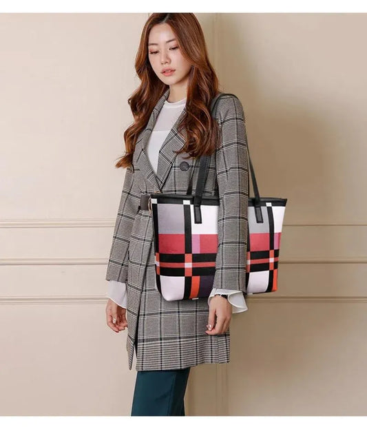 Women's Multicolor Printed Polyester Tote Bag