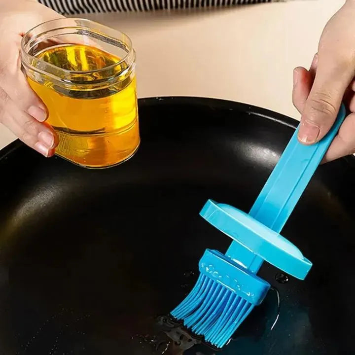 Oil Brush with Bottle, 1 Pc