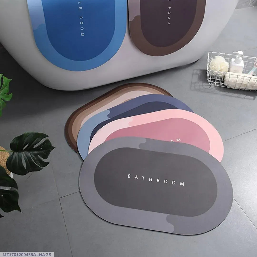 Black Silicone Door Floor Mat 1 Pc