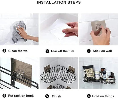 Corner Bathroom Shelves - 1 Pc Space-Saving Design