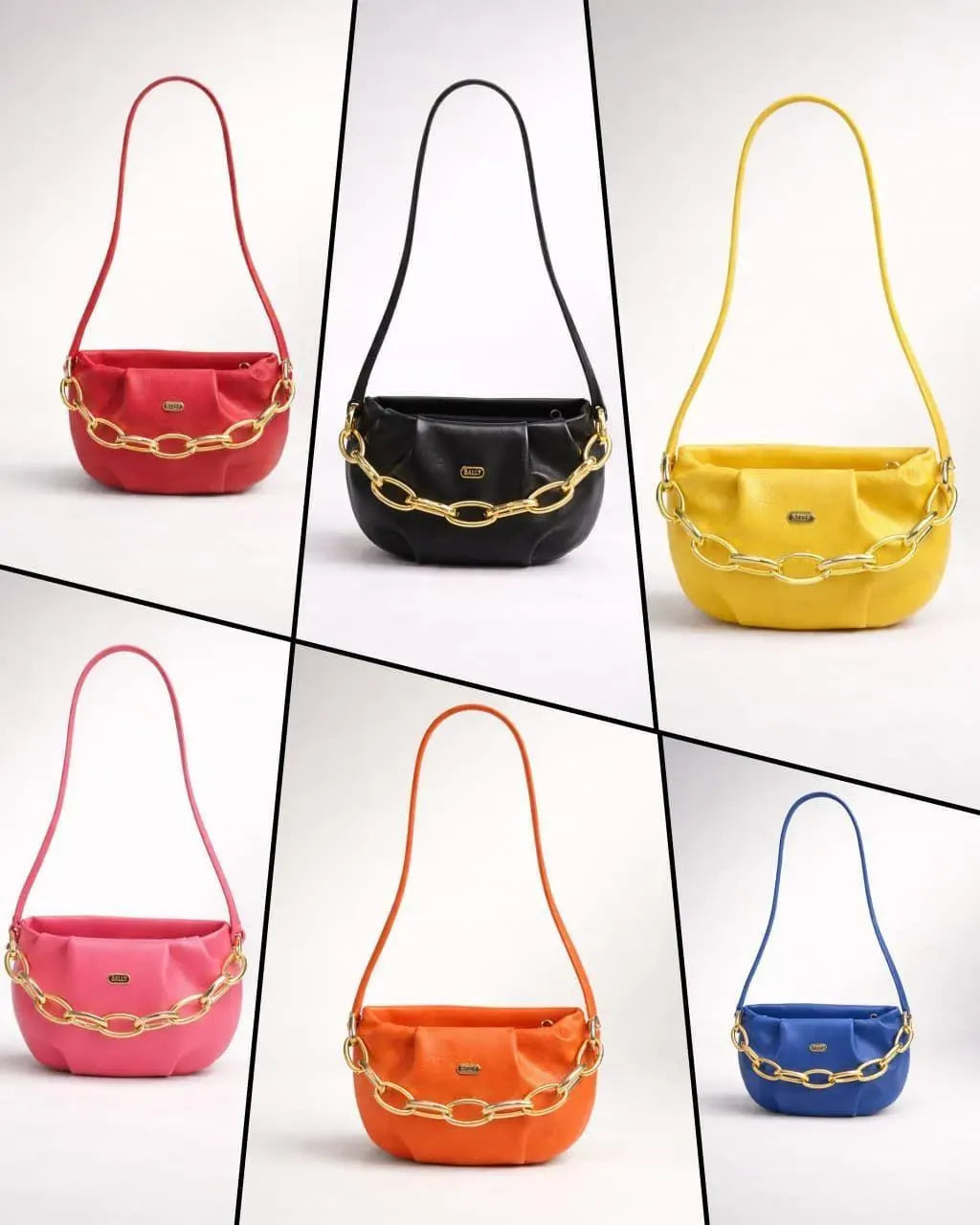 Red Leather Mini Shoulder Bag for Girls