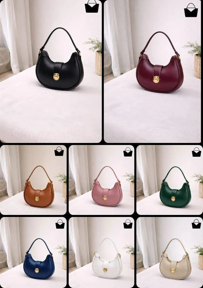 Girl's Leather Plain Shoulder Bag