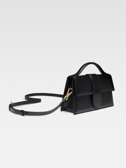 Black PU Leather Women's Handbag with Top Handle