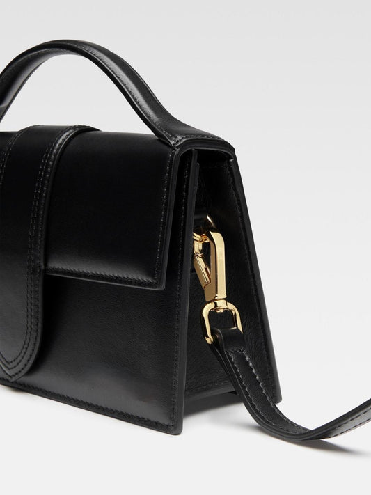 Black PU Leather Women's Handbag with Top Handle