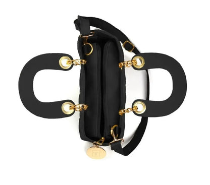 Black Embroidered Crossbody Bag for Girls, Stylish & Lightweight