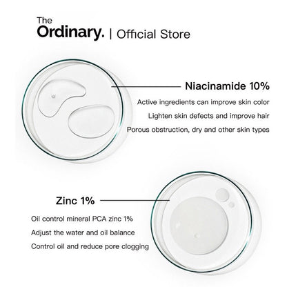 (FREE HOME DELIVERY) The Ordinary Niacinamide 10% + Zinc 1% – 30ml Serum For All Skin Types